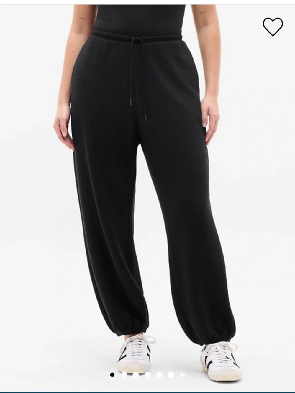 Athleta Black Waffle Waistband Joggers - Picture 6 of 8